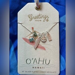 NWT Spartina Oahu Silver Plated Charm Necklace
